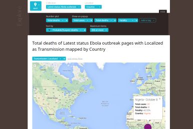 Silk's Ebola Outbreak database, which lets you search for and display statistics on cases immediately