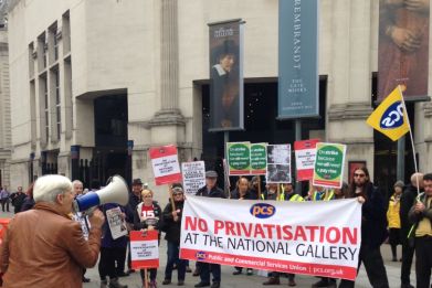 Protest outside of The National Gallery