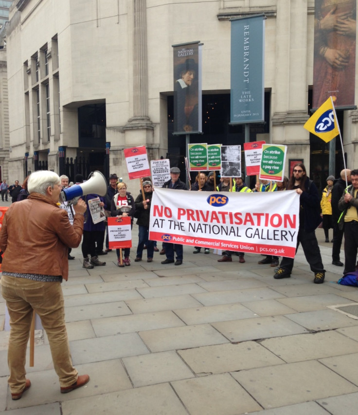 Protest outside of The National Gallery