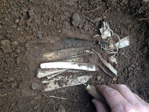 Dumfries and Galloway Council archaeologists carefully excavated the hoard
