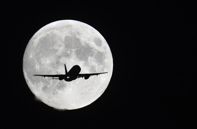 Aircraft and moon