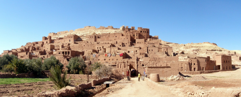 Aït Benhaddou in Morocco, where all the buildings are built from clay mixed with tamarind fibre