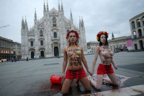 Femen protest in Milan