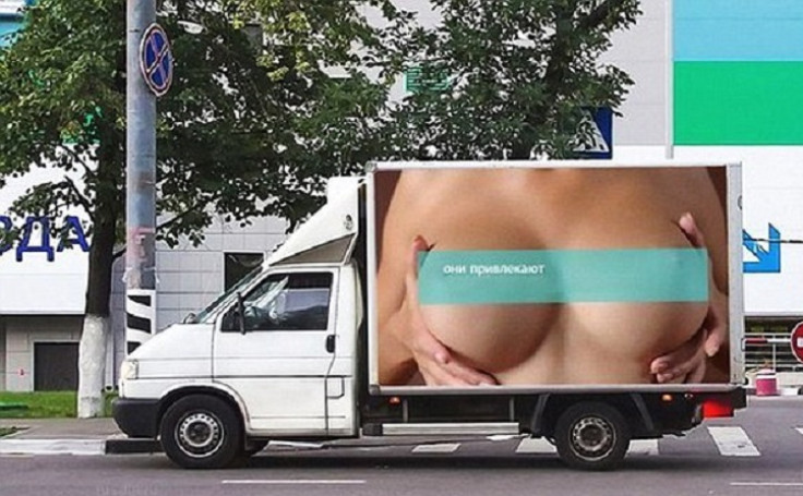 Moscow hit by 500 crashes in a single day by this image on a van, it was claimed