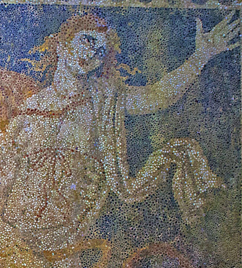 Close-up of Persephone, the daughter of Zeus