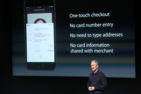 Apple CEO Tim Cook speaks about the Apple Pay service during a presentation at Apple headquarters in Cupertino, California October 16, 2014