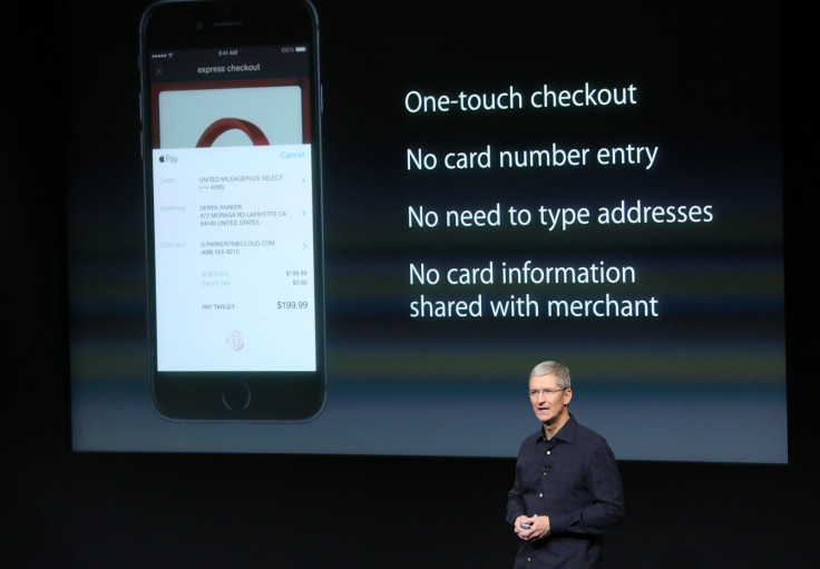 Apple CEO Tim Cook speaks about the Apple Pay service during a presentation at Apple headquarters in Cupertino, California October 16, 2014