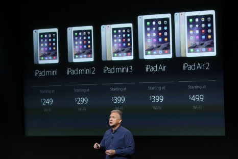 Phil Schiller, Apple's Senior Vice President of Worldwide Product Marketing speaks during a presentation of the new iPad at Apple headquarters in Cupertino, California October 16, 2014