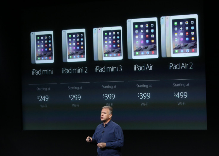 Phil Schiller, Apple's Senior Vice President of Worldwide Product Marketing speaks during a presentation of the new iPad at Apple headquarters in Cupertino, California October 16, 2014