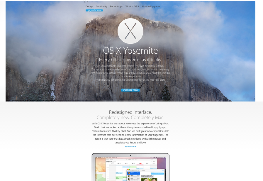 macbook pro software update yosemite