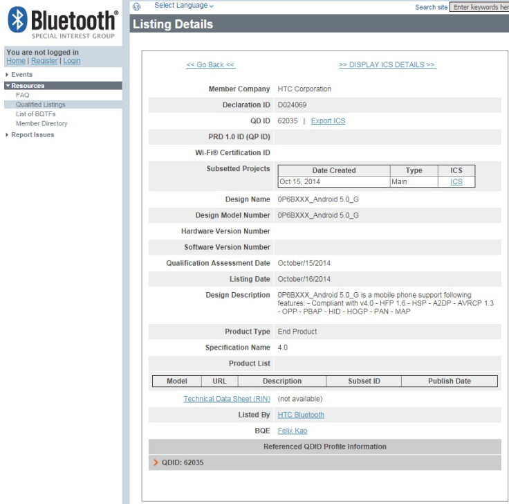 Bluetooth Certification