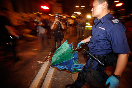 Hong Kong democracy protests police officer