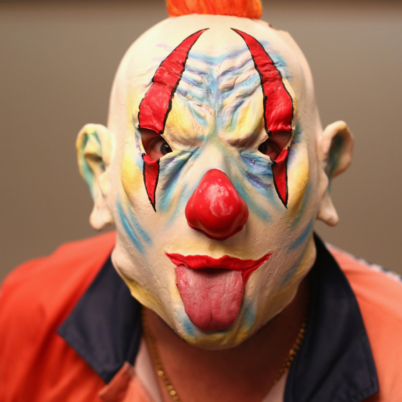 Evil clown mask. (Getty)