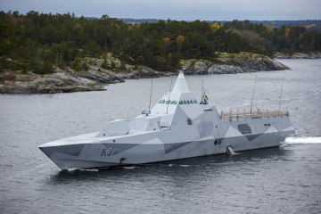 Swedish corvette HMS Visby patrols the Stockholm Archipelago Swedish corvette HMS Visby patrols the Stockholm Archipelago