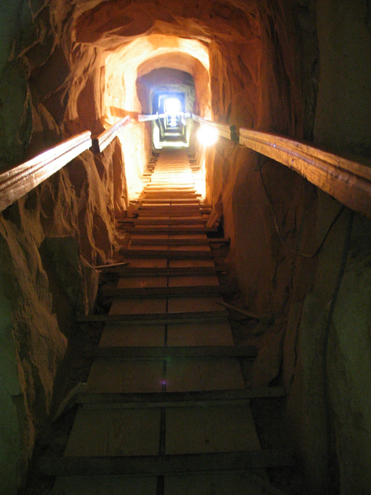 The entrance passageway inside the Meidum Pyramid