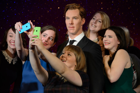 Benedict Cumberbatch fans attend an exclusive viewing of the new Benedict Cumberbatch wax figure