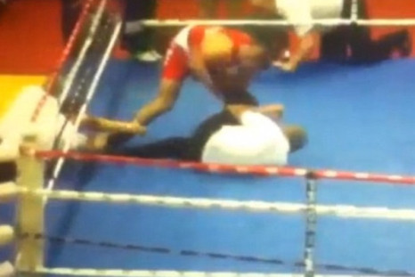 Sore loser, sore referee: Vido Loncar rains down blows after tasting defeat at European Youth Boxing Championships in Croatia
