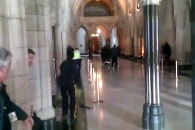 Ottawa Shooting: Shocking First Video of Gunman Inside Parliament
