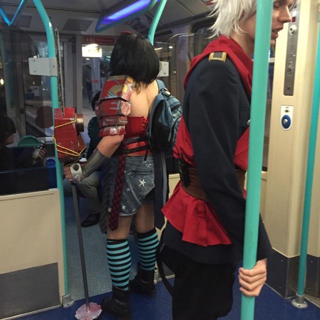 London ComicCon Cosplayers on the Tube