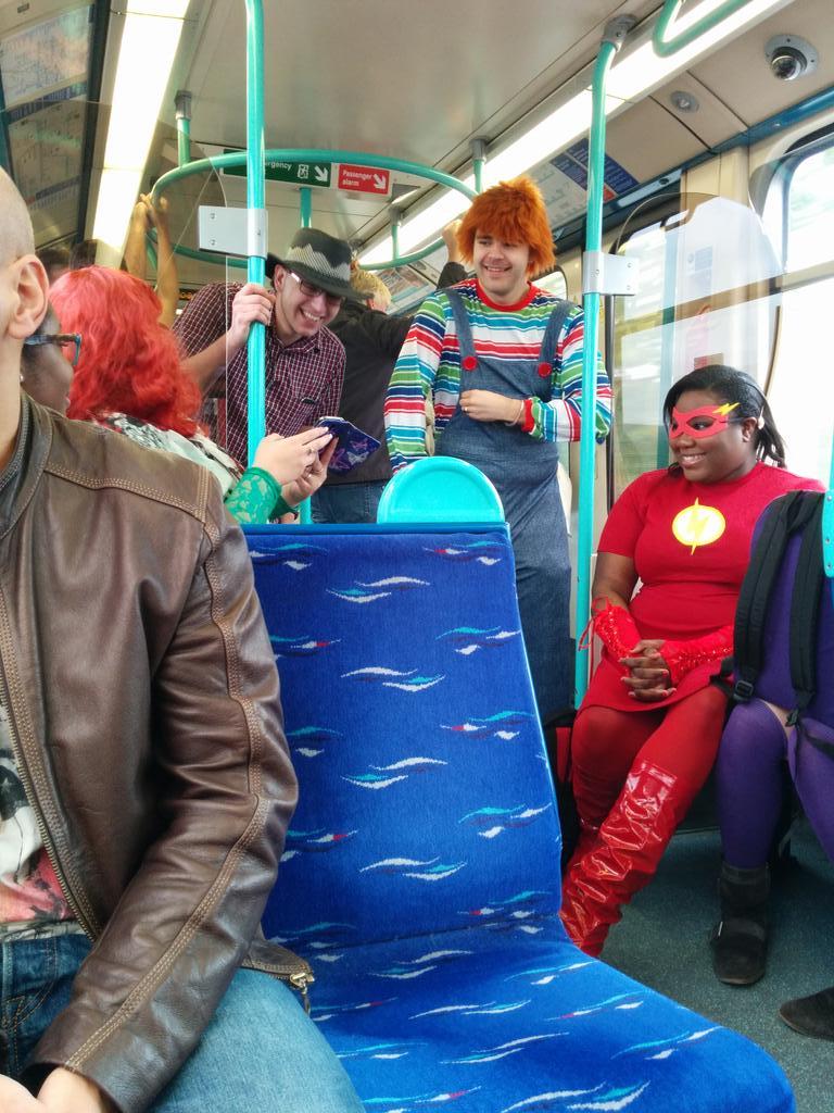 London ComicCon Cosplayers on the tube
