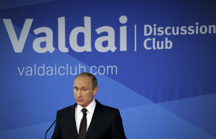 Putin delivers his speech in Sochi (Getty)