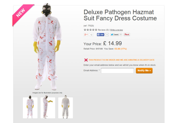 The deluxe pathogen hazmat suit costume would make a good match with the sexy Ebola nurse