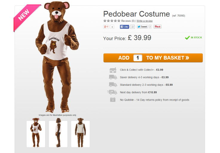 Pedobear costume