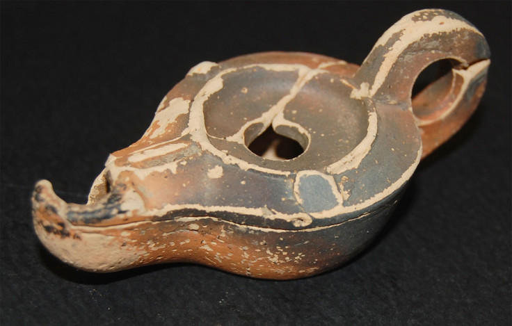 A small Roman lamp discovered at the excavation site in Papcastle