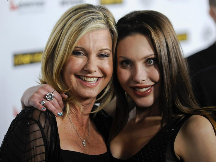 Singer Newton John and daughter Lattanzi arrive at the 2011G&#039;Day USA Los Angeles Black Tie Gala in Los Angeles, California.