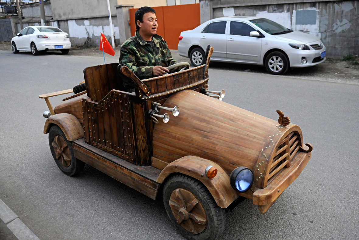 wooden car