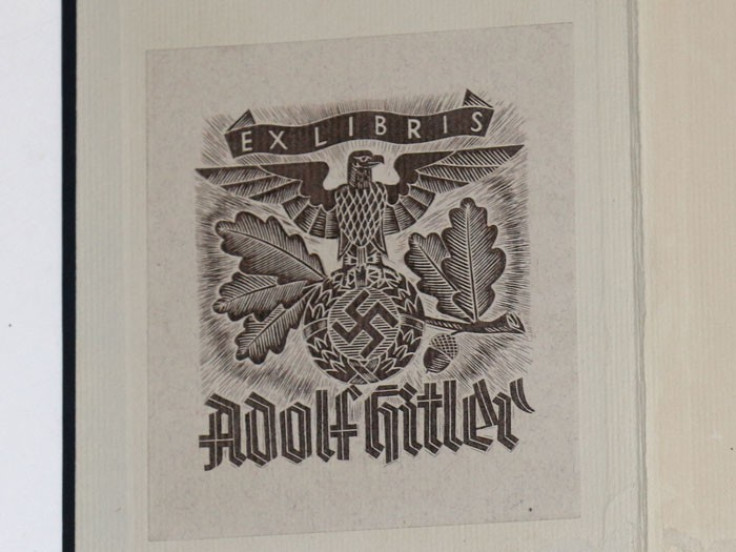 Ex Libris library plate on the inside cover of Hitler's personal copy of Mein Kampf. (History Hunter)