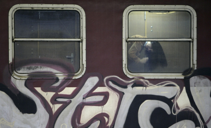 Graffiti on train