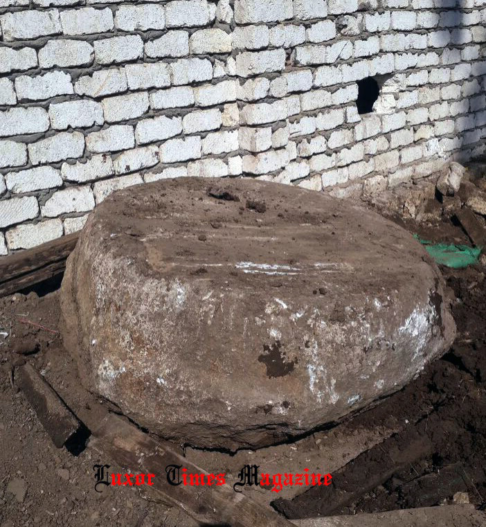 The bases of large pink granite columns have been discovered, proving the temple would originally have been quite substantial in size