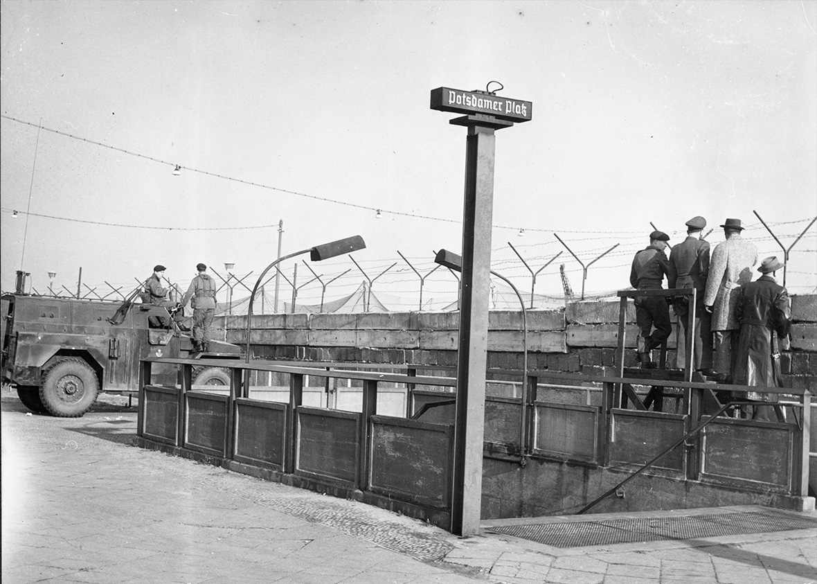 Berlin Wall then and now