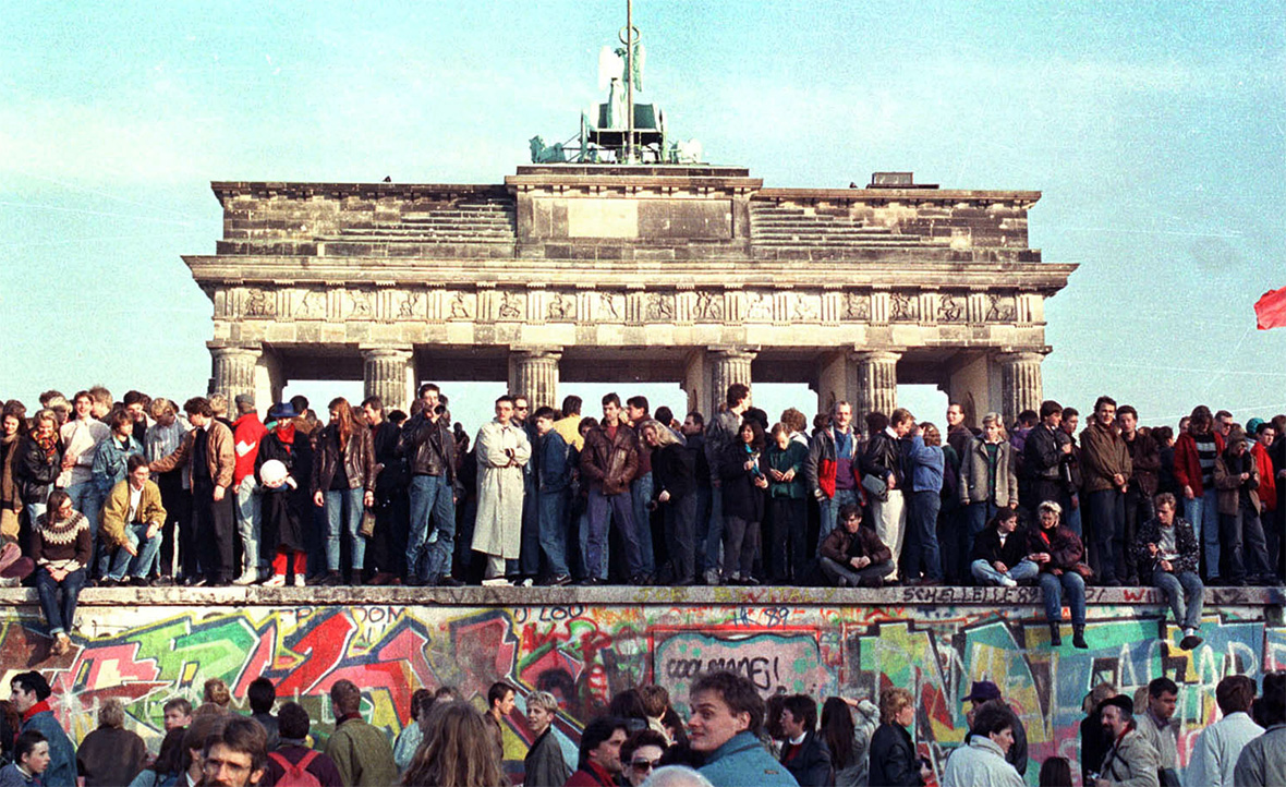 Berlin Wall then and now