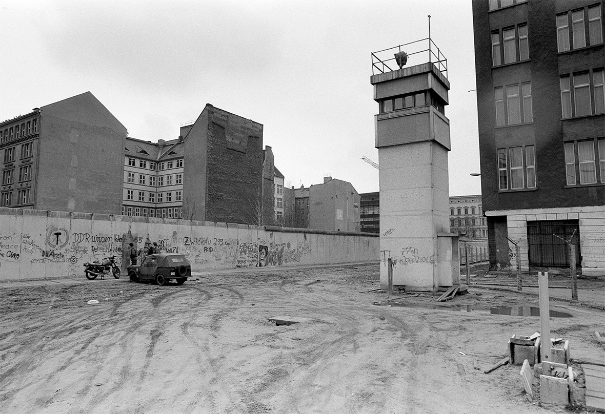 Berlin Wall then and now