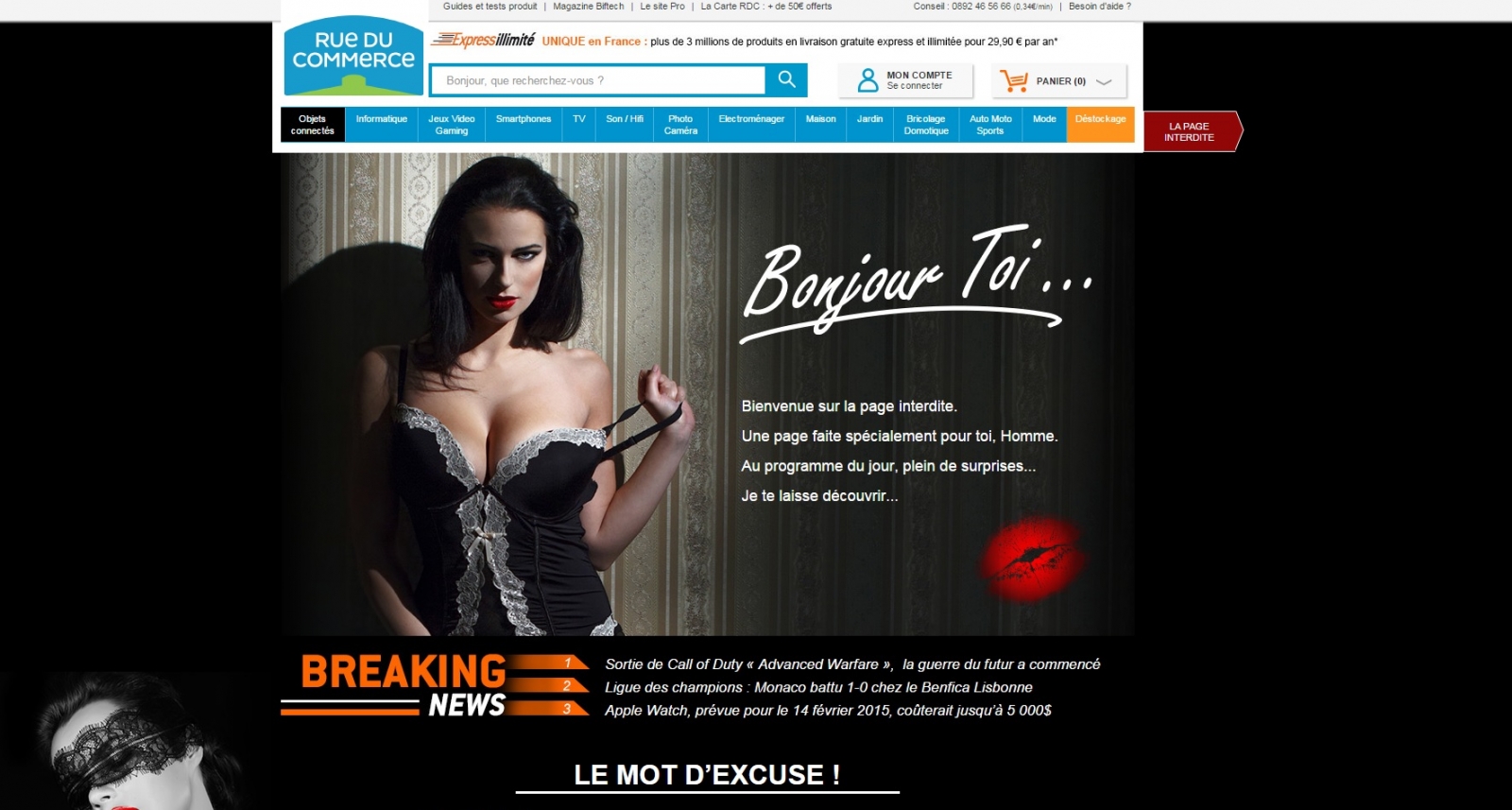 Rue du Commerce French E-Commerce Company Bans Women in Sexist Ad Campaign