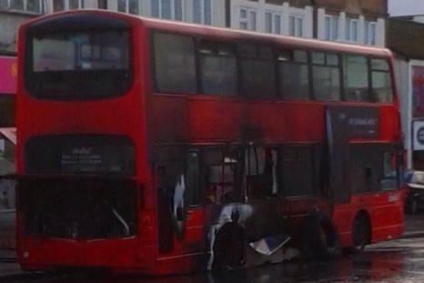 Red bus ravaged by fire in south London street in frightening incident