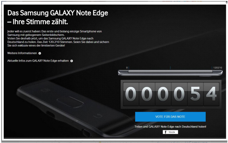 Samsung Galaxy Note edge Will be Released in Germany, Only If You Vote For it