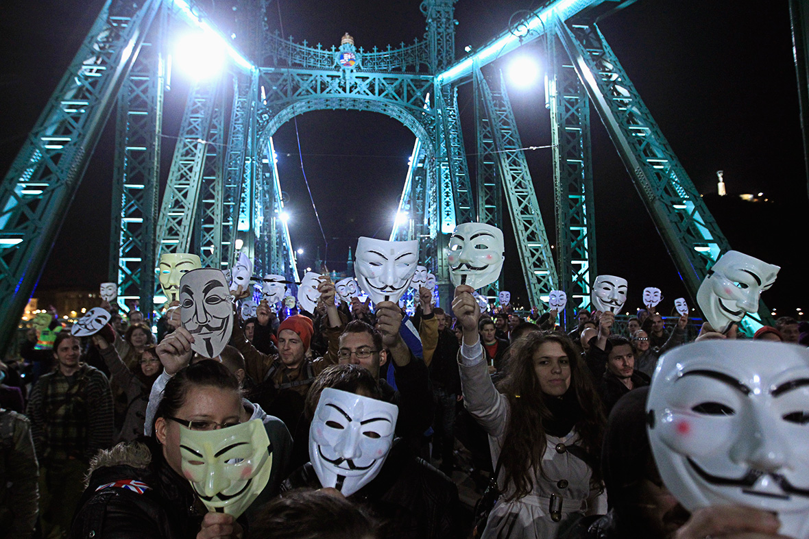 Anonymous Million Mask March Photos of Guy Fawkes Demonstrations