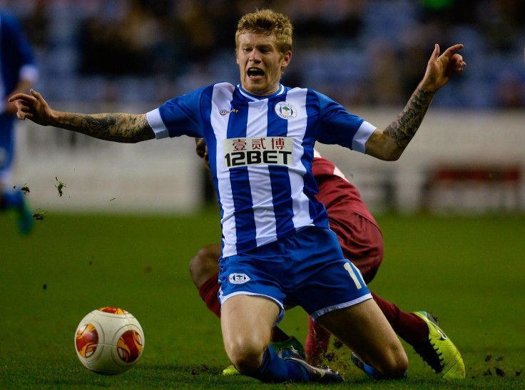 James McClean playing for Wigan