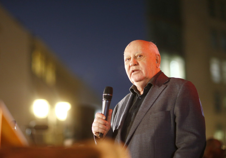 Mikhail Gorbachev at Berlin Wall anniversary