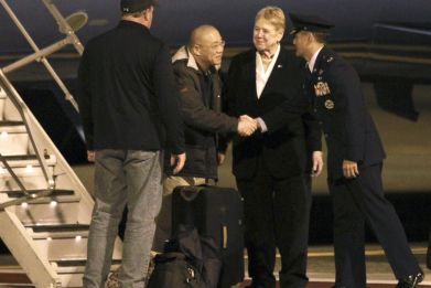 Two Americans Freed by North Korea Land in US