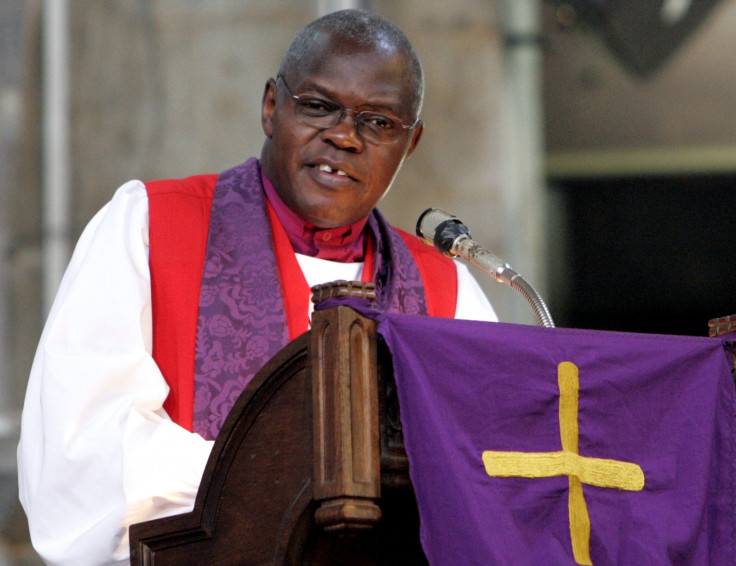John Sentamu, the Archbishop of York address worshipers at the All Saints Cathedral in Nairobi,