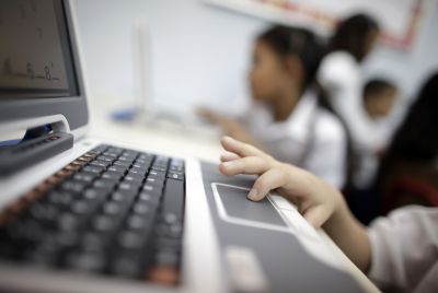 Child using computer