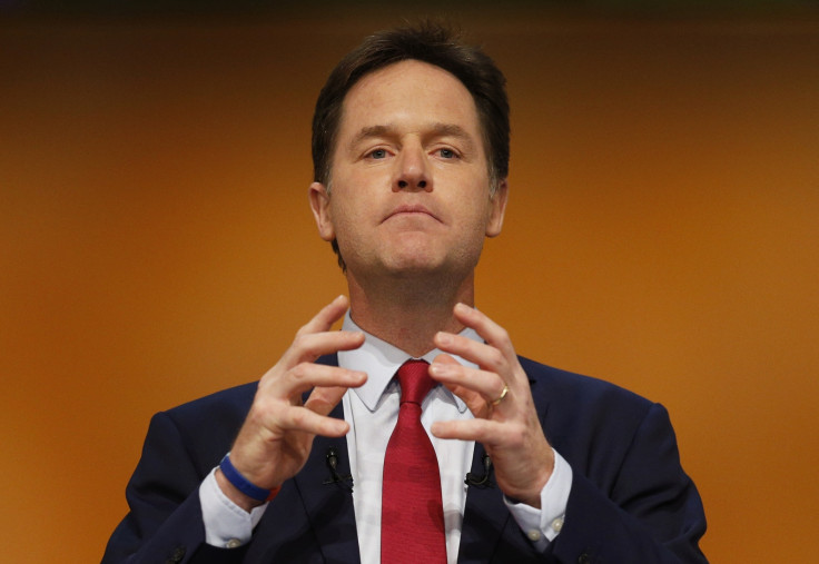 Britain's Deputy Prime Minister, and leader of the Liberal Democrats, Nick Clegg