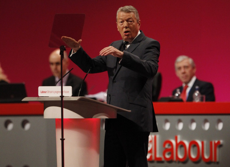 Former home secretary Alan Johnson speaks during the Labour Party conference in Manchester