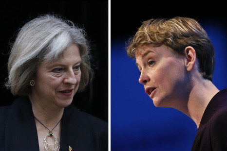 Theresa May and Yvette Cooper