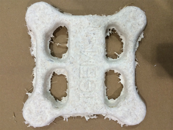 The chassis of a biodrone 3D-printed from mycelium, a biodegradable plastic made from fungus