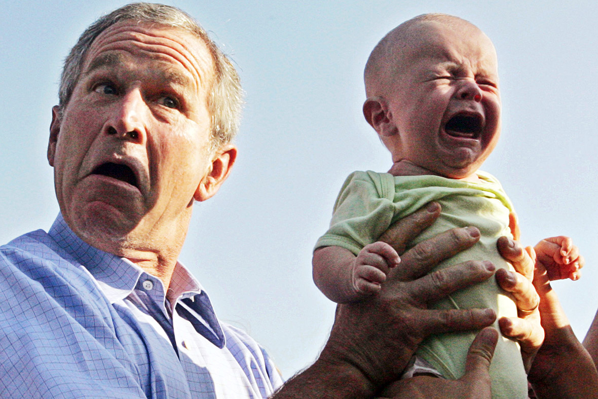 george w bush crying baby